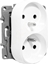 Attēls no Legrand Gniazdo podwójne Niole 2P+Z biae (764542)