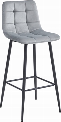 Attēls no Leobert Hoker ARCETO - aksamit srebrno-szary / nogi czarne x 3