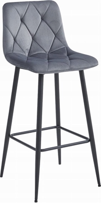 Picture of Leobert Hoker NADO - ciemny szary aksamit / nogi czarne x 3