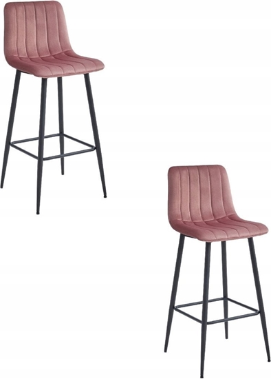 Picture of Leobert Hoker POZZA - aksamit ciemny ró / nogi czarne x 2