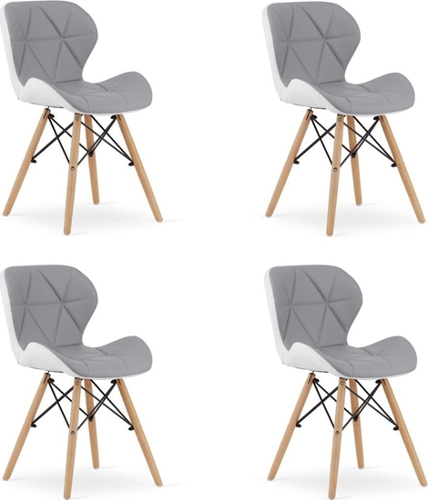 Picture of Leobert Krzeso LAGO ekoskóra - szaro-biae x 4