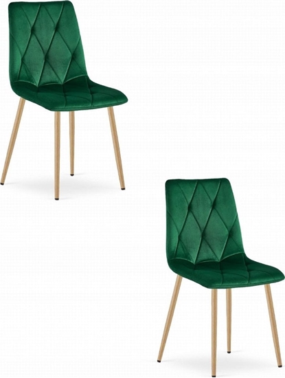 Picture of Leobert Krzeso LIBRA - ciemna ziele aksamit / nogi kolor drewna x 2