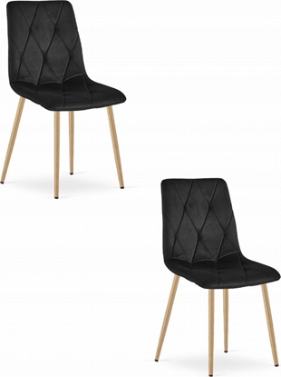 Attēls no Leobert Krzeso LIBRA - czarny aksamit / nogi kolor drewna x 2