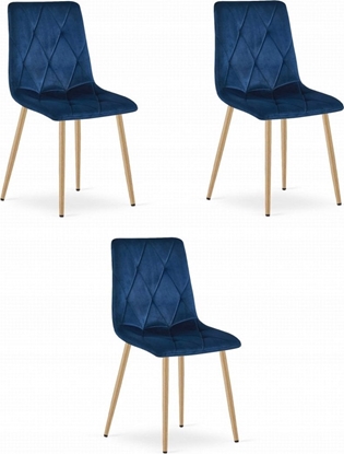 Attēls no Leobert Krzeso LIBRA - granat aksamit / nogi kolor drewna x 3