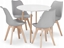 Attēls no Leobert Zestaw stó okrgy KAMI 80 biay + 4 krzesa MARK szare