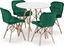 Изображение Leobert Zestaw stó okrgy TODI 80 biay + 4 krzesa LAGO zielone
