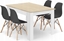 Изображение Leobert Zestaw stó prostoktny 120x80 db sonoma + 4 krzesa OSAKA czarne