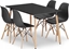 Picture of Leobert Zestaw stó prostoktny ADRIA 120x80 czarny + 4 krzesa OSAKA czarne