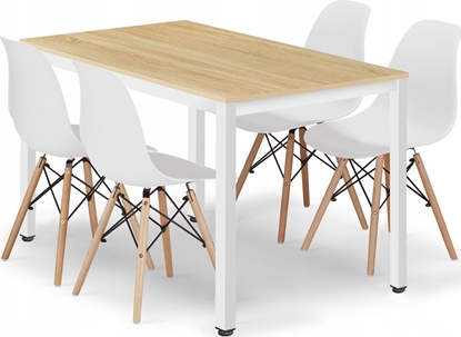 Picture of Leobert Zestaw stó prostoktny TESSA 120x60 db + 4 krzesa OSAKA biae