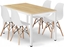 Picture of Leobert Zestaw stó prostoktny TESSA 120x60 db + 4 krzesa OSAKA biae