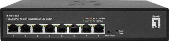 Picture of Level One GES-2208 Hilbert 8Port 10inch Gb Switch