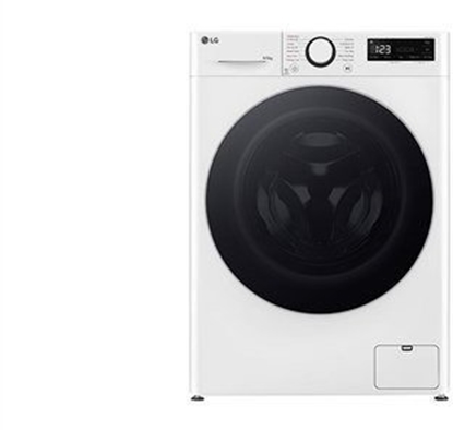 Attēls no LG | Washing machine with dryer | F2DR509S1W | Energy efficiency class A | Front loading | Washing capacity 	9 kg | 1200 RPM | Depth 47.5 cm | Width 60 cm | Display | Rotary knob + LED | Drying system | Drying capacity 5 kg | Steam function | Direct drive