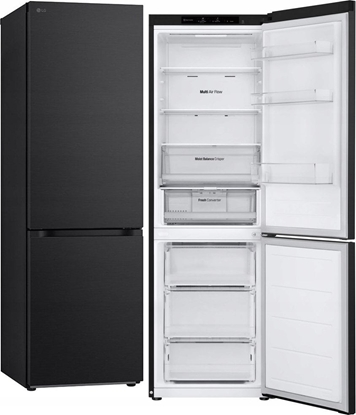 Picture of LG Refrigerator | GBV3100EEP | Energy efficiency class E | Free standing | Combi | Height 186 cm | No Frost system | Fridge net capacity 234 L | Freezer net capacity 110 L | Display | 35 dB | Dark Graphite
