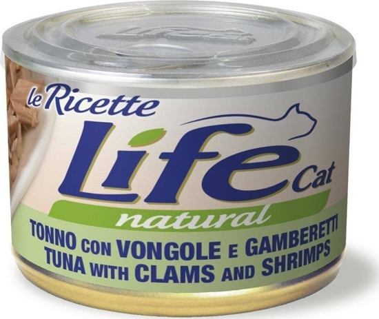 Изображение Life Pet Care LIFE CAT pusz.150g TUNA+CLAMS+SHRIMPS LA RICETTE /24
