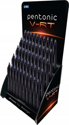 Изображение Linc Dugopis kulkowy automatyczny LINC PENTONIC B-RT 4007BLU-D50 niebieski 0.7 czarna obudowa 5x10szt+display plastik