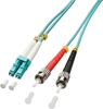Picture of Lindy 1.0m OM3 LC - ST Duplex fibre optic cable 1 m Turquoise