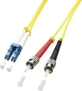 Изображение Lindy 5.0m OS2 LC - ST Duplex fibre optic cable 5 m Yellow
