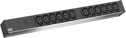 Attēls no Bachmann IT PDU ALU 19" 1U 12 x C13 socket, supply cable C14 plug