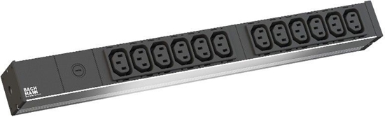 Picture of Bachmann IT PDU ALU 19" 1U 12 x C13 socket, supply cable C14 plug