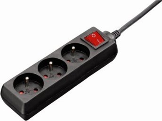 Изображение Listwa zasilajca Hama Standard 3 gniazda 3 m czarna (P22237440000)