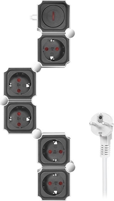 Изображение Listwa zasilajca LogiLink przeciwprzepiciowa 5 gniazd 1.5 m czarna (LPS277)