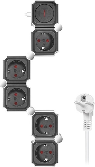 Изображение Listwa zasilajca LogiLink przeciwprzepiciowa 5 gniazd 1.5 m czarna (LPS277)