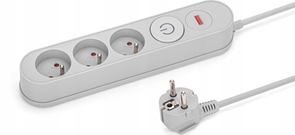 Attēls no Listwa zasilajca Montis przeciwprzepiciowa 3 gniazda 5 m szara (MT137-5)