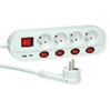 Picture of Roline Power Strip, 4-way, UTE, with individual on/off switches, 1x USB A, 1x USB C, 1.5 m