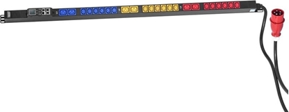 Attēls no Listwa zasilajca SMART PDU 0U, wtyk IEC 60309 32A/400V, gniazda 18xC13 10A/250V, 6xC19 16A/250V,32A