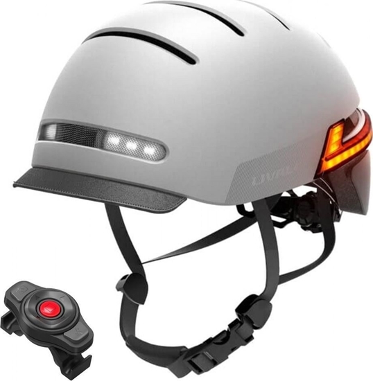 Изображение Livall Neo Smart Kask Miejski Bluetooth LED/SOS, Szary, r. M (BH51M)