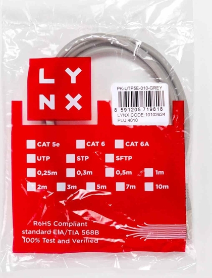 Picture of Lynx CS LYNX patch kabel Cat5E, UTP - 5m, edý