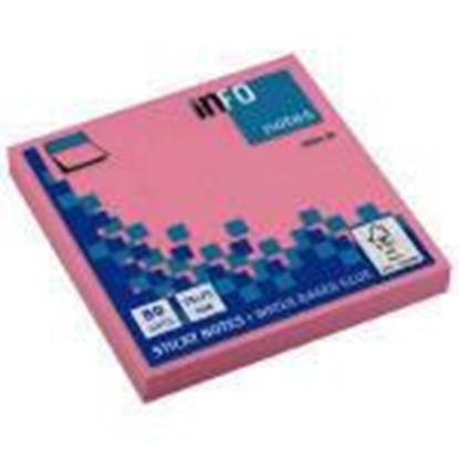 Picture of Līmlapiņas INFO NEON 75x75mm roza,  80 lapas