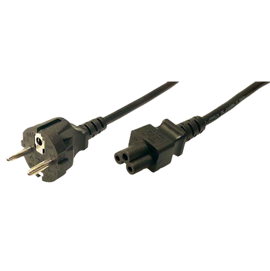 Изображение Logilink ® Power cord, safety plug male to IEC C5 female, 1.80m, black ACC 1.8 m