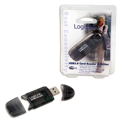 Изображение Logilink Cardreader USB 2.0 Stick external for MMC, RS-MMC, SD and SD HC