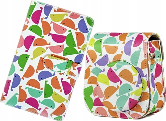 Изображение LoveInstant Futera Etui Case Pokrowiec Do Fuji Instax Mini 11 + Album Na 96 Zdj / Wieloryb