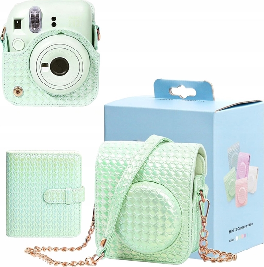 Picture of LoveInstant Zestaw 2w1 Futera Etui Case Do Fuji Instax Mini 12 + Album Na 64 Zdjcia / Zielony