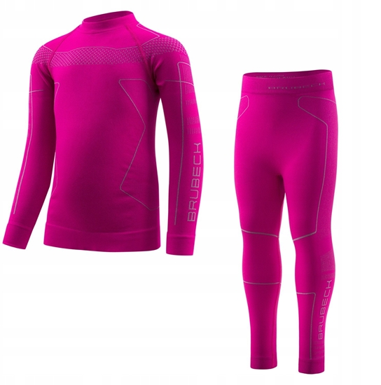 Picture of LS1611K Bluza dziecica THERMO KIDS fuksjowy/szary 116/122