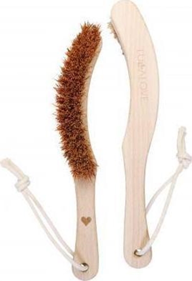 Picture of LullaLove LullaLove, Ostra szczotka na rczce do szczotkowania ciaa z wosiem z kokosu