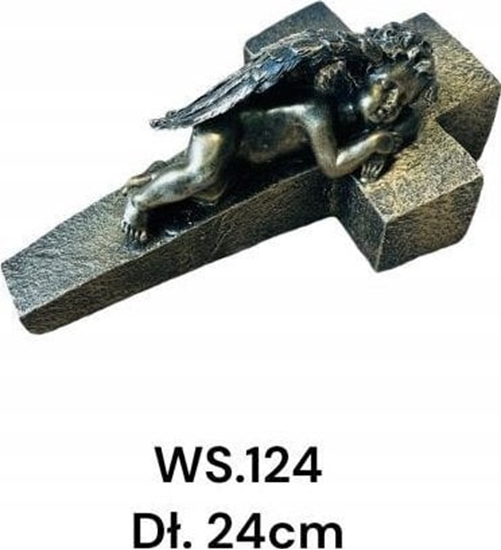 Изображение Lumarko Krzy Figura Ze picym Anioem 13x22,5x10,5cm