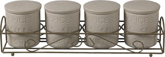 Изображение Maestro ZESTAW 4 POJEMNIKÓW NA PRZYPRAWY MAESTRO MR-20028-04CS