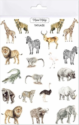 Изображение Mama Maluje Tatuae zmywalne Zwierzta Afryki