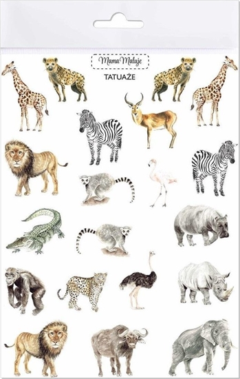 Picture of Mama Maluje Tatuae zmywalne Zwierzta Afryki