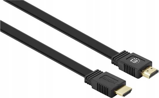 Picture of Manhattan MANHATTAN flaches HDMI-Kabel mit Ethernet-Kanal 4K@60HZ 0,5m
