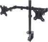 Picture of Manhattan TV & Monitor Mount, Desk, Full Motion, 2 Screens, Screen Sizes: 10-27", Black, Clamp Assembly, Dual Screen, VESA 75x75 to 100x100mm, Max 8kg (each), Lifetime Warranty