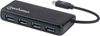 Picture of Manhattan USB-C Dock/Hub, Ports (4): USB-A (x4), 5 Gbps (USB 3.2 Gen1 aka USB 3.0), External Power Supply Not Needed, Equivalent to HB30CM4AB, SuperSpeed USB, Black, Three Year Warranty, Retail Box
