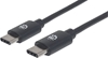 Picture of Manhattan USB-C to USB-C Cable, 1m, Male to Male, 480 Mbps (USB 2.0), 3A (fast charging), Equivalent to Startech USB2CC1M, Hi-Speed USB, Black, Lifetime Warranty, Polybag