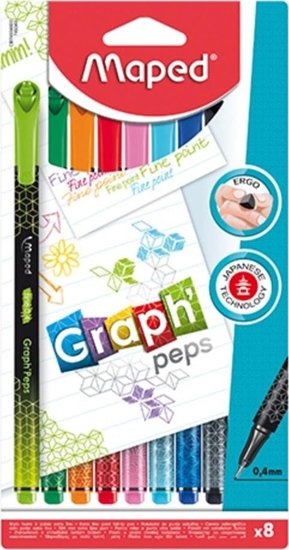Picture of Maped Cienkopis Graph Peps Deco 8 kolorów MAPED