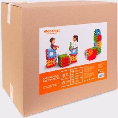 Attēls no Marioinex Klocki Maxi Waffle w kartonie 24 el.