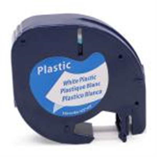 Picture of Marķ lente DYMO LetraTag 12mmx4m, melns/balts,  ekviv. 85508