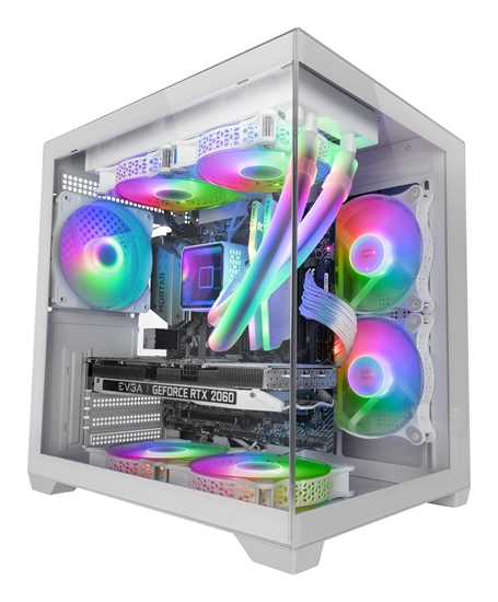 Picture of Mars Gaming MCVIEW2W Computer case mATX / white